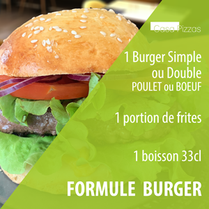 Formule burger simple steak